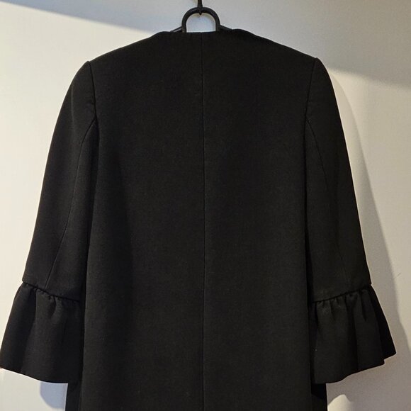 Zara Woman Black Bell Sleeve Coat - Picture 2 of 3